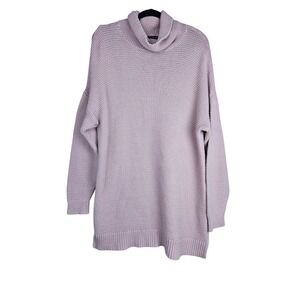 Lands' End Pink Turtle Neck Oversize Pullover Knit Sweater Size 1x 16/18W